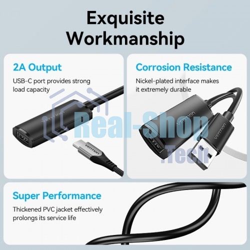 Активный кабель-удлинитель Vention USB 2.0 AM/AF с усилителем - 20м черный