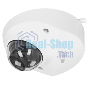 Уличная мини-купольная IP-видеокамера SmartDualLight Dahua DH-IPC-HDBW2249FP-AS-IL-0280B 2Мп, 1/2.8” CMOS, объектив 2.8мм, видеоаналитика, микрофон, ИК 30м, LED 30м, IP67, IK10, металл