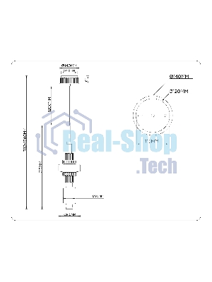 Светильник Ambrella light LH53121 GD/WH/GB золото/белый/серо-синий 19W 3000K D160*1880
