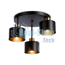 Светильник Ambrella light TR8121/3 BK/BS черный/латунь E27*3 max 40W D370*265