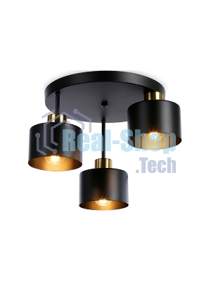 Светильник Ambrella light TR8121/3 BK/BS черный/латунь E27*3 max 40W D370*265