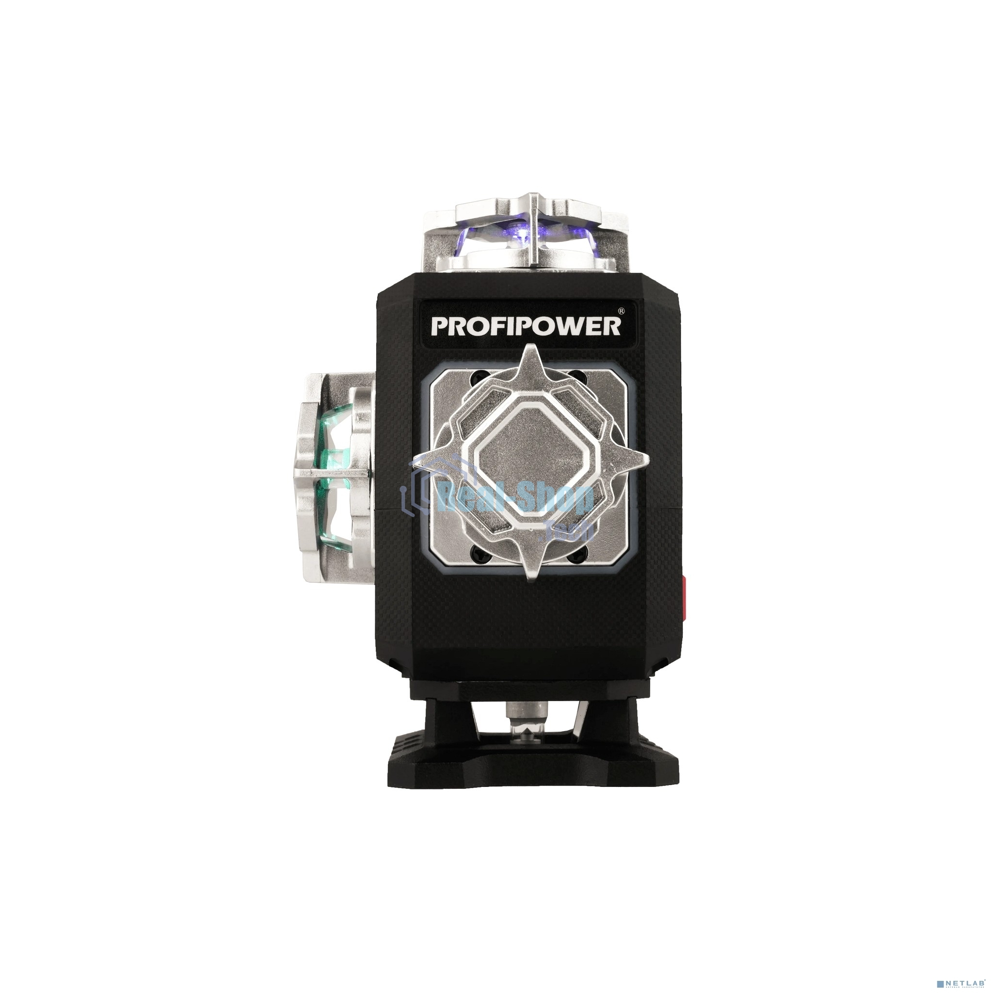 Лазерный нивелир PROFIPOWER NL-16G (16 лучей, лазер- зеленый, синий, красный, фиолетовый, Li-ion-2шт. 6.0Ач, пульт ДУ, переходник, штатив, кронштейн, в коробке) E0292