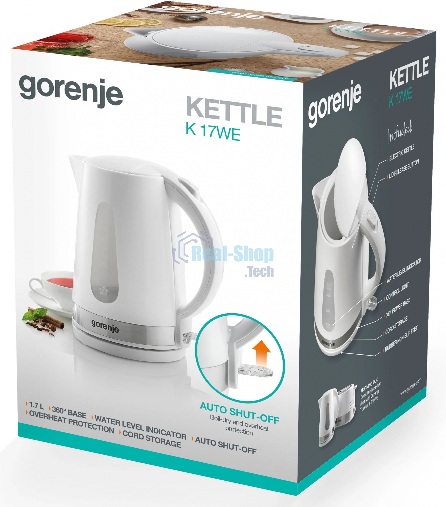 Чайник электрический Gorenje K17WE белый