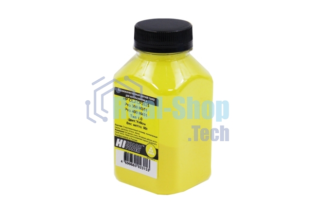 Тонер Hi-Black для HP CLJ CP2025/Pro 300 M351/Pro 400 M451, Тип 1.0, Y, 80 г, банка