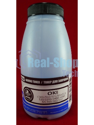 Тонер OKI C301/C321/C310/C330/C331/C510/C511/C530/C531/C3300/C3400/C3450/C3520/C3530/C3600/C5600/C5700/MC350/MC351/MC352/MC360/MC361/MC362/MC561/MC562 Cyan (фл., 50г) B&W Premium (Tomoegawa) - фас.России