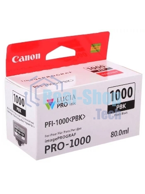 Картридж струйный Canon PFI-1000 PBK для IJ SFP PRO-1000 WFG. Фото черный. 80 мл.
