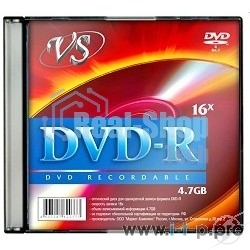 Диск DVD-R VS (PERFEO) 4.7Gb, 16x, Slim Case 5шт.