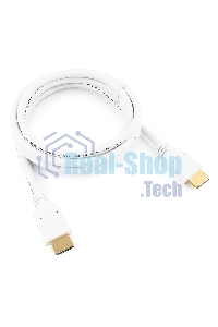 Кабель Cablexpert HDMI CC-HDMI4-W-6, 19M/19M, v2.0, медь, позол.разъемы, экран, 1.8м, белый, пакет