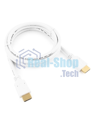Кабель Cablexpert HDMI CC-HDMI4-W-6, 19M/19M, v2.0, медь, позол.разъемы, экран, 1.8м, белый, пакет