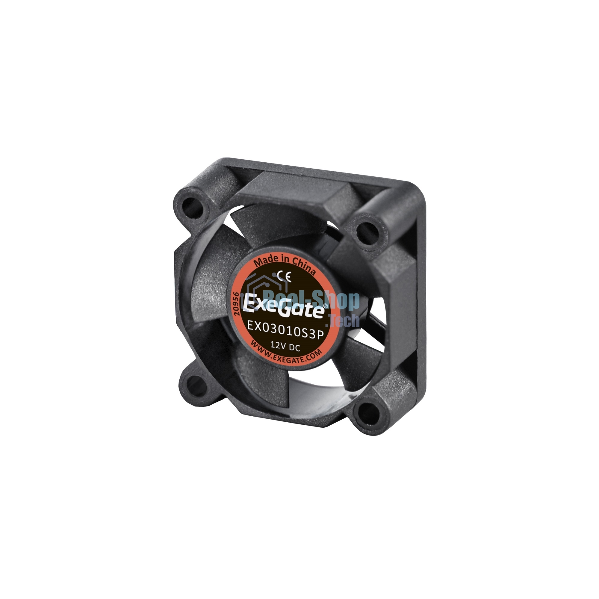 Вентилятор для корпуса ExeGate EX03010S3P черный, 30 мм, 10000 об/мин, 28.5 дБ, 3 pin