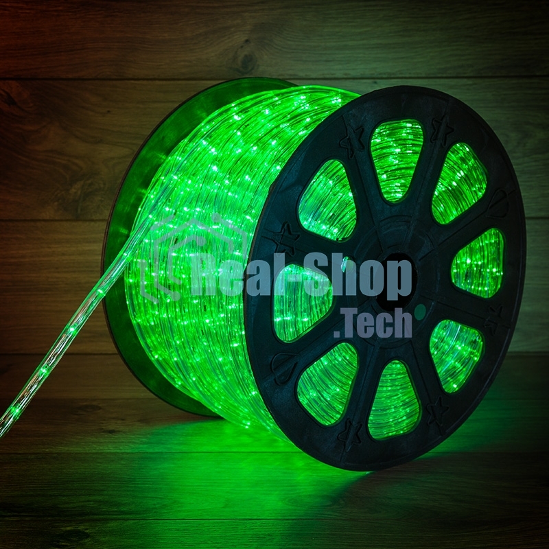 Дюралайт Neon-night LED, постоянное свечение (2W) - зеленый Эконом 24 LED/м, бухта 100м