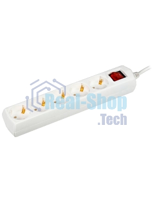 Удлинитель 5х1.5м с заземл. 10А 250В У05В GENERICA 2P+PE 3х1кв.мм IEK WYP10-10-05-D15-ZK-G