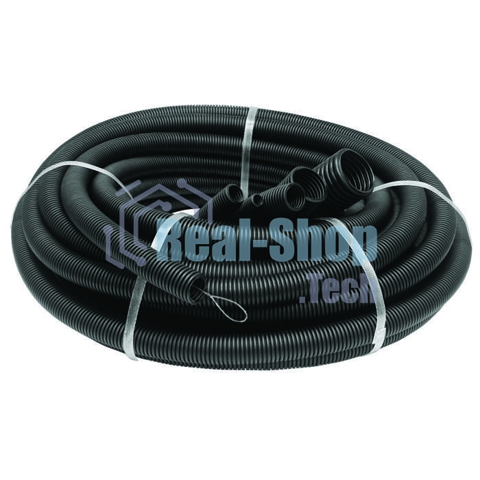 Труба гофрированная ПНД d16 мм с протяжкой черный (уп. 100 м) Ruvinil 21601