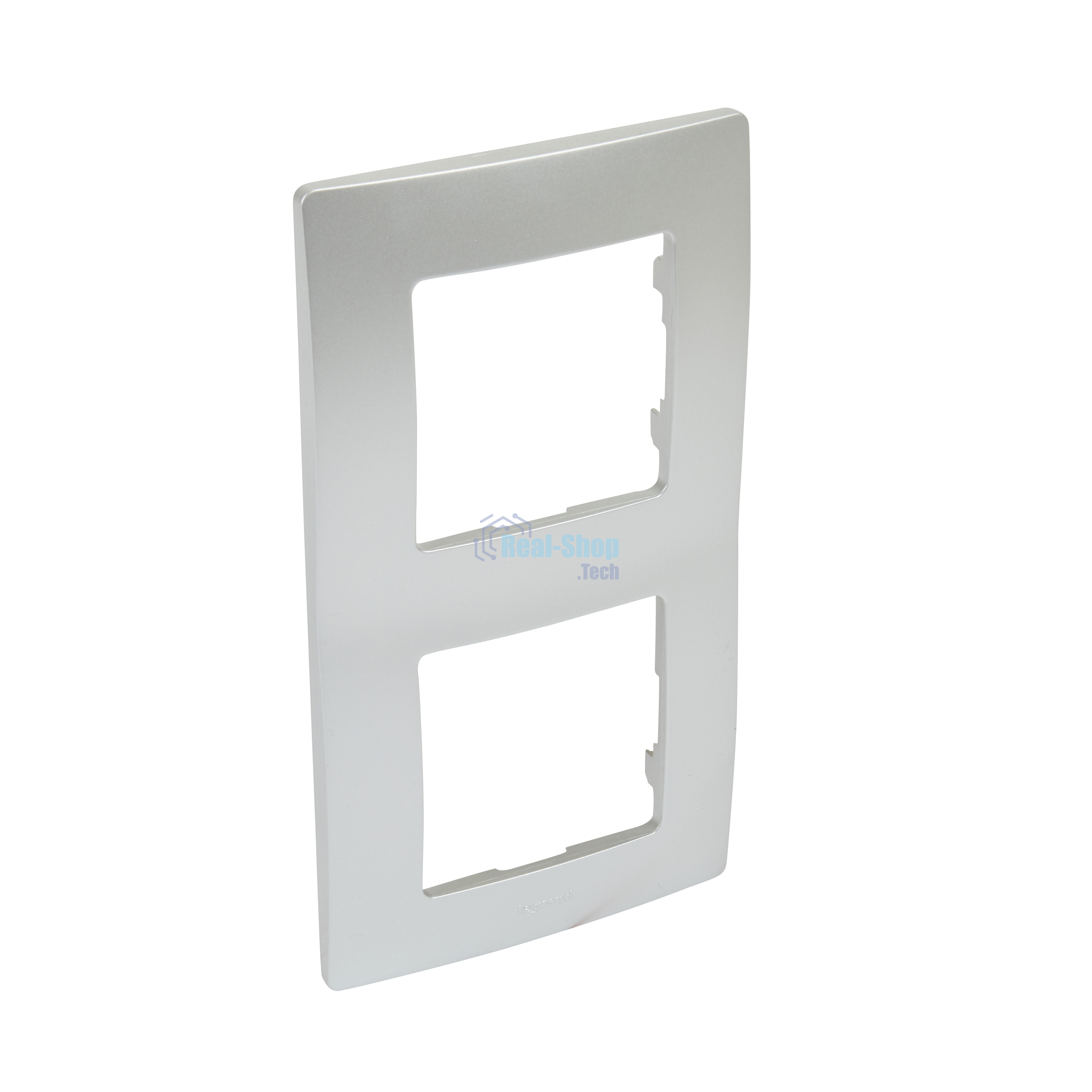 Рамка ETIKA 2 поста алюминий ETIKA Рамка 2 поста алюминий