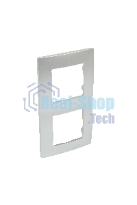 Рамка ETIKA 2 поста алюминий ETIKA Рамка 2 поста алюминий