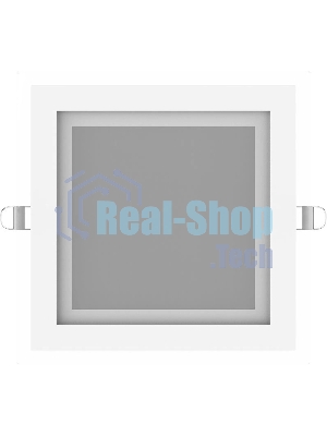 Светильник Glass кв 18W 1390lm 3000K 220-240V IP20 монт Ø155х155 200x200x30 с дек стек LED