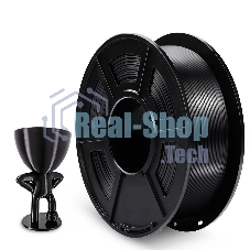 Филамент NVPrint Silk PLA+ черный для 3D печати диаметр 1.75мм длина 330 метров масса 1 кг