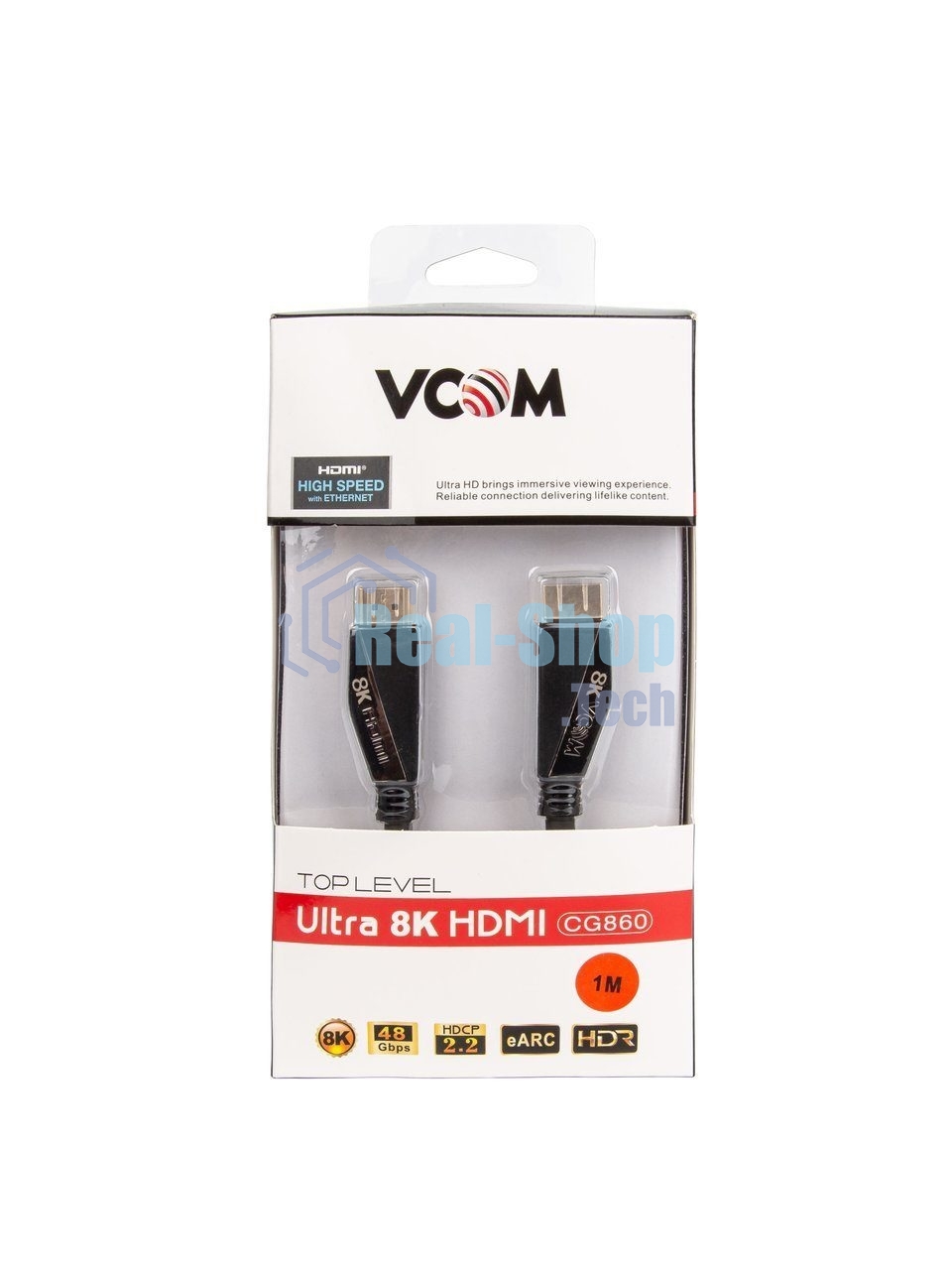 Кабель HDMI 19M/M,ver. 2.1, 8K@60 Hz 1m VCOM CG860-1M