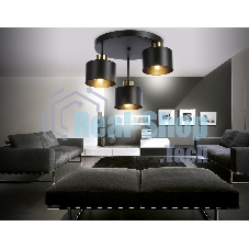 Светильник Ambrella light TR8121/3 BK/BS черный/латунь E27*3 max 40W D370*265