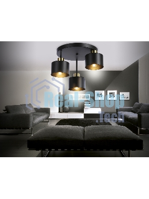 Светильник Ambrella light TR8121/3 BK/BS черный/латунь E27*3 max 40W D370*265