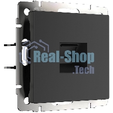 Розетка Ethernet RJ-45 (черный матовый)