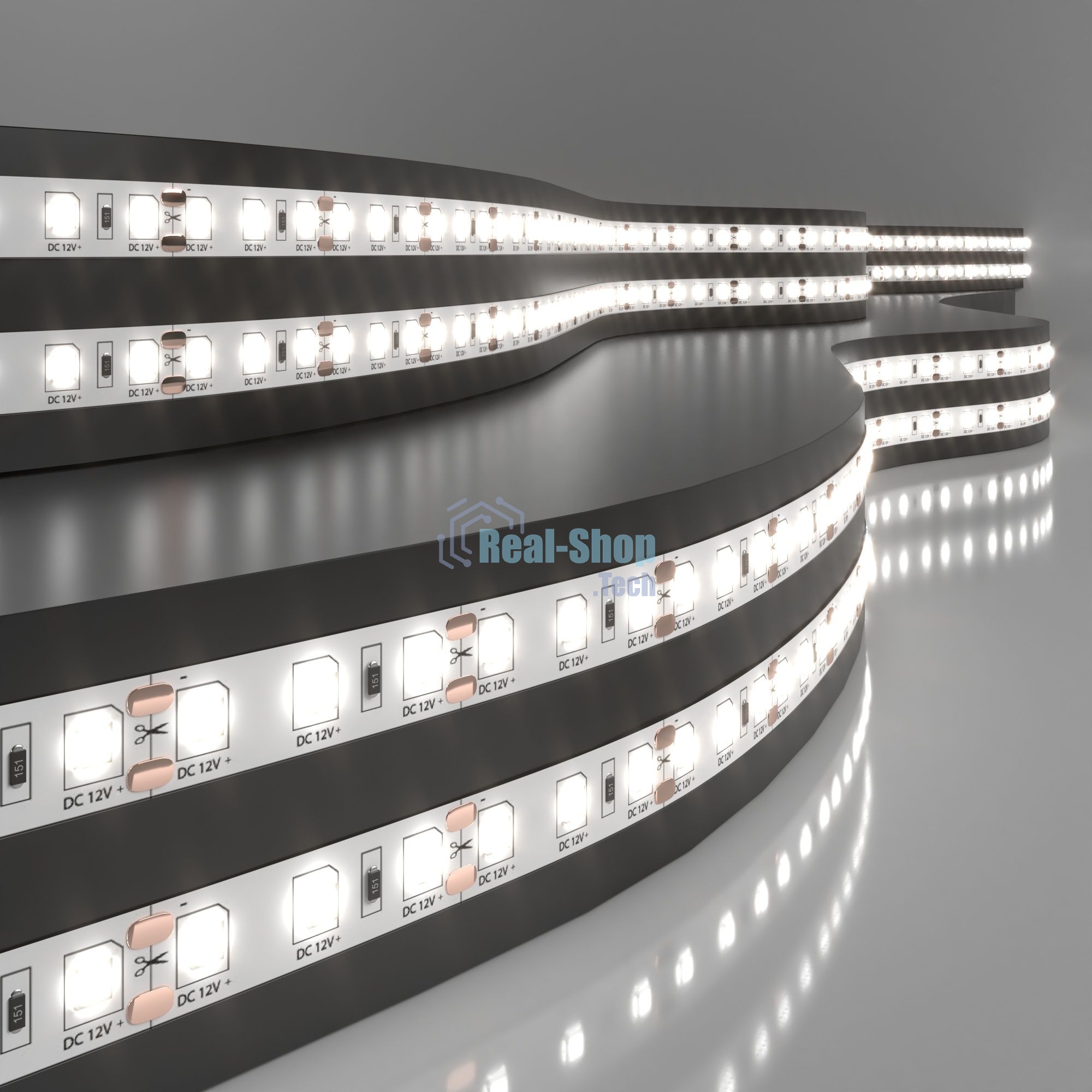 Лента светодиодная 2835 12V 120Led 9,6W IP20 / 120Led 9,6W IP20 4200K дневной белый
