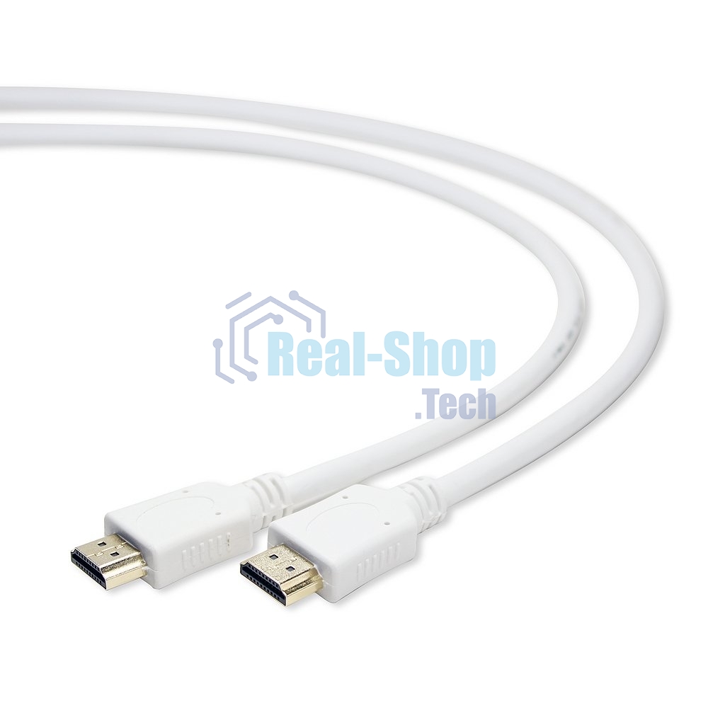 Кабель Cablexpert HDMI CC-HDMI4-W-6, 19M/19M, v2.0, медь, позол.разъемы, экран, 1.8м, белый, пакет