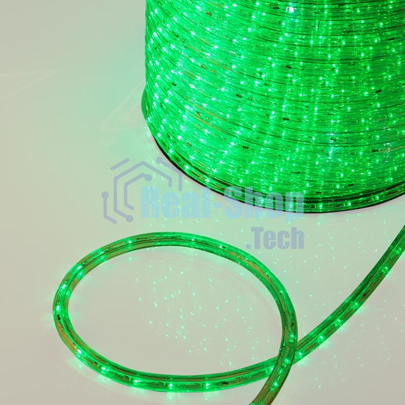 Дюралайт Neon-night LED, постоянное свечение (2W) - зеленый Эконом 24 LED/м, бухта 100м