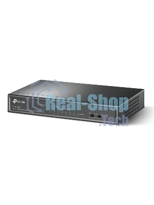 Коммутатор TP-Link 8-Port 10/100Mbps Unmanaged Switch with 4-Port PoE, metal case, desktop mount, PoE budget 41W.