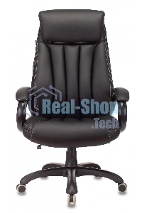 Кресло руководителя Бюрократ T-9922N Leather Venge Black черный, эко.кожа, крестовина пластик