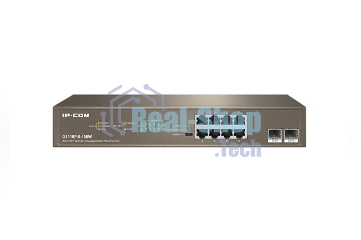 Коммутатор 8PORT 1000M POE G1110P-8-150W IP-COM
