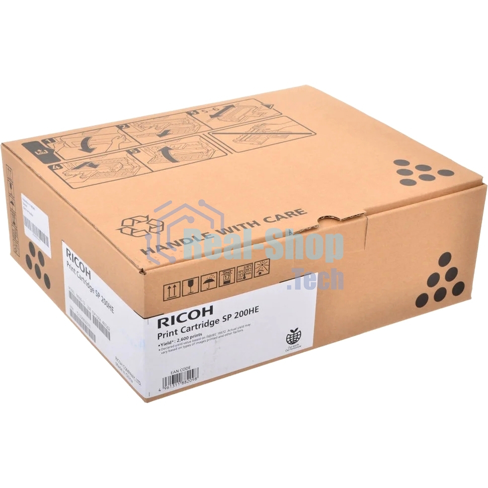 Картридж лазерный Ricoh SP 200HE (ранее SP 200HS) черный для SP210/SP212w/SP212SFNw/SP200N/SP200S/SP202SN/SP203SF/SP203SFN/SP203SFNw/SP210SF/SP212SFw/SP210SU/SP212SUw 2600 стр.