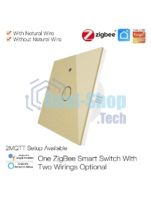 Выключатель MOES Gang Smart Switch Sensor w/o grounding ZS-EU1, Zigbee, 100-240 В