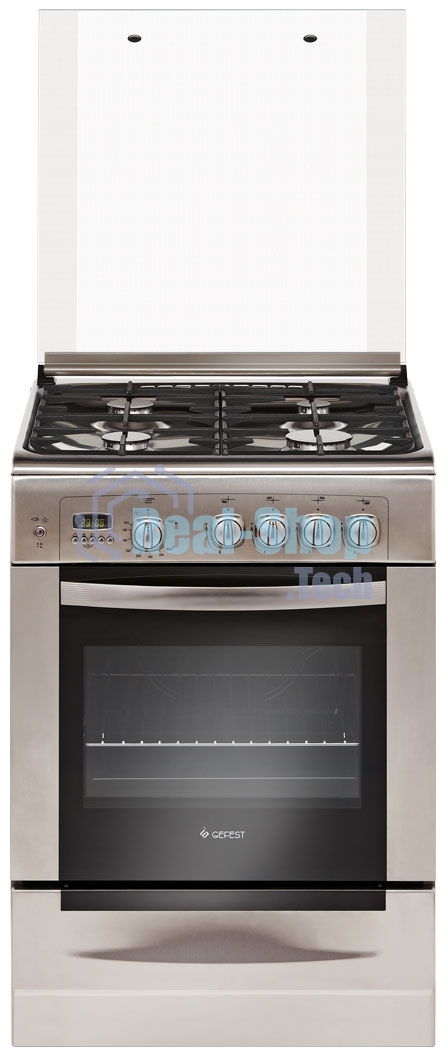 Плита газовая Gefest ПГ 6100-04 0004 серебристый, конфорок 4 шт, духовка 52 л, 60 см x 85 см x 60 см
