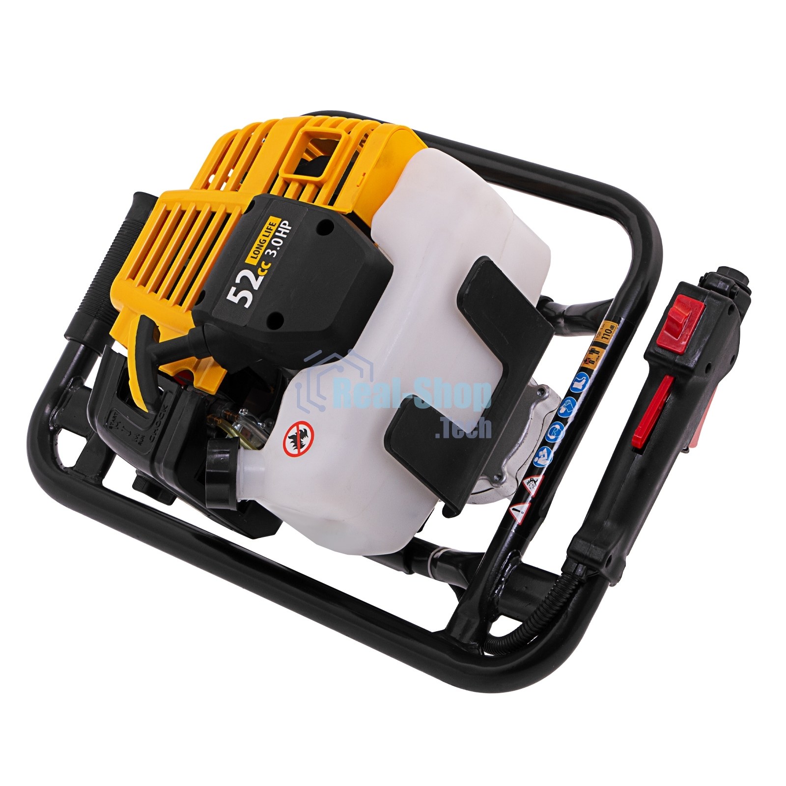 Мотобур Denzel DX-52, объем двигателя 52 см3, соединение 20 мм, без шнека