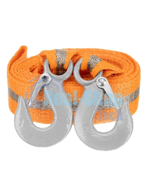 Трос буксировочный Stels 54383 10 тонн, 2 крюка, сумка на молнии, россия