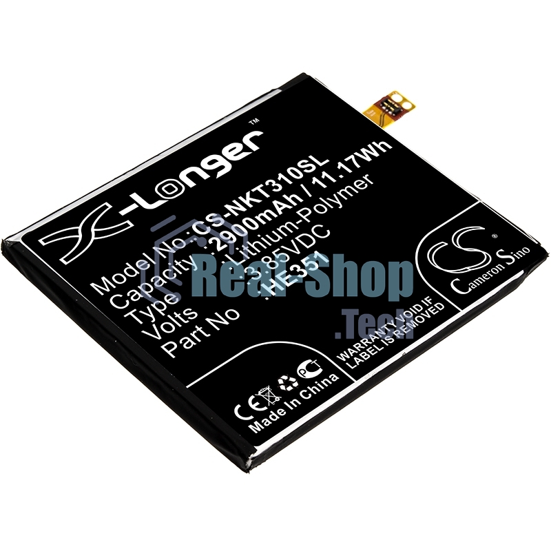 Аккумулятор CameronSinoCS-NKT310SL HE351 для Nokia 3.1, TA-1049,TA-1057,TA-1070 3.85V / 2900mAh / 11.17Wh