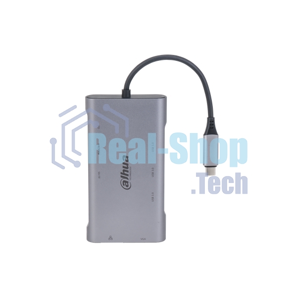 USB-концентратор Dahua 9 in 1 USB 3.1 Type-C to USB 3.0 + HDMI + RJ45 + VGA + SD/TF +PD Docking Station
