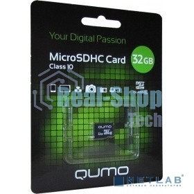 Флеш карта MicroSDHC 32Gb QUMO Class 10 UHS I no adp