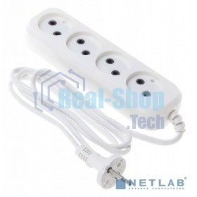 Сетевой удлинитель Buro BU-PSL4.1/W 1.5 м (4 розетки) белый (пакет ПЭ)