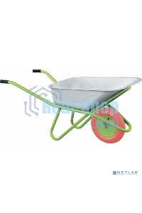 Тачка садово-строительная Сибртех с PU колесом, грузоподъемность 180 кг, объем 90 л