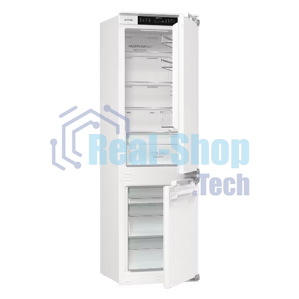 Встраиваемый холодильник Gorenje NRKI517142, полезный объем 243 л, электронное управление, цифровой дисплей, автоматическое размораживание No Frost, быстрое замораживание, интенсивное охлаждение, зона свежести с контролем влажности, слайдерное крепление, энергоэффективность А+