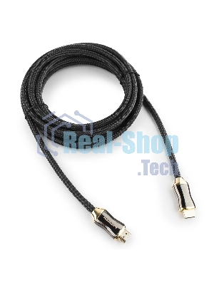 Кабель Cablexpert HDMI, серия Platinum, 4,5 м, v2.0, M/M, позол.разъемы, металлический корпус, нейлоновая оплетка, блистер