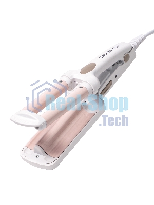 Щипцы для завивки волос Galaxy Line GL4667 белый/бежевый, 10 мм, 180 °C, 1 режим