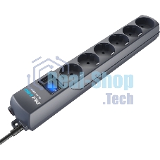 Сетевой фильтр Pilot S Max (5 euros + 1GP), 15A/3.5kVA, automatic, 10 m, graphite