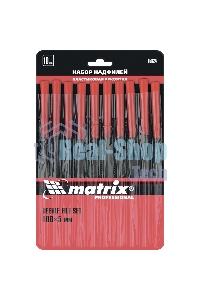 Набор надфилей Matrix, 180 х 5 мм, 10 шт., пластиковые рукоятки