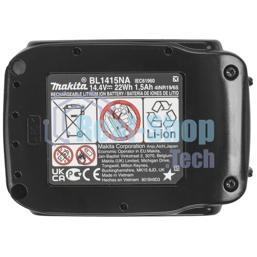 Аккумулятор для Makita (p/n: 196280-5) 14.4V 1.5Ah Li-Ion
