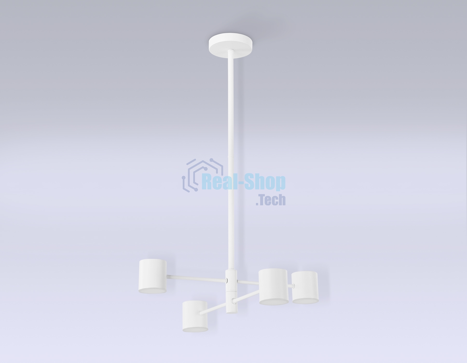 Подвесной светодиодный светильник Ambrella light FL51705/4 WH белый 3000K/4200K/6400K 20W D500*780 (Без ПДУ)
