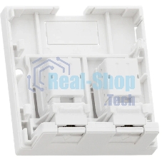 Розетка RJ-45+RJ-45 открытый монтаж категория 5e, белый, NIKOMAX (NMC-WO2UD2-FT-ST-WT)