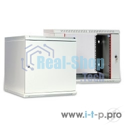 Шкаф настенный ЦМО ШРН-Э-12.500.1 12U 600x520 мм пер. дв. стал. лист несъемные бок. пан. серый